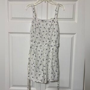 Hollister White and Blue play suit romper size M